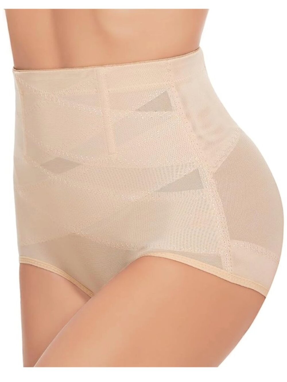 TUMMY CONTROL Women's Shapewear -High Waisted - Seamless - BEIGE - Size Medium